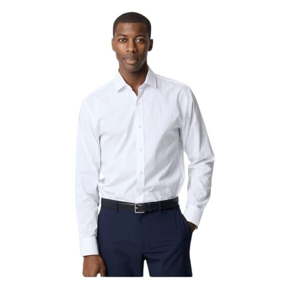 J. Crew Performance Slim Fit Dress Shirt White Button Down M - Picture 1 of 15